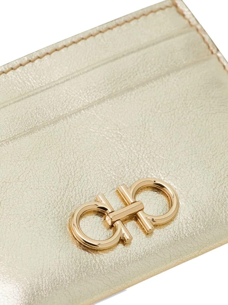 gancini laminated leather card holder by Selfnex