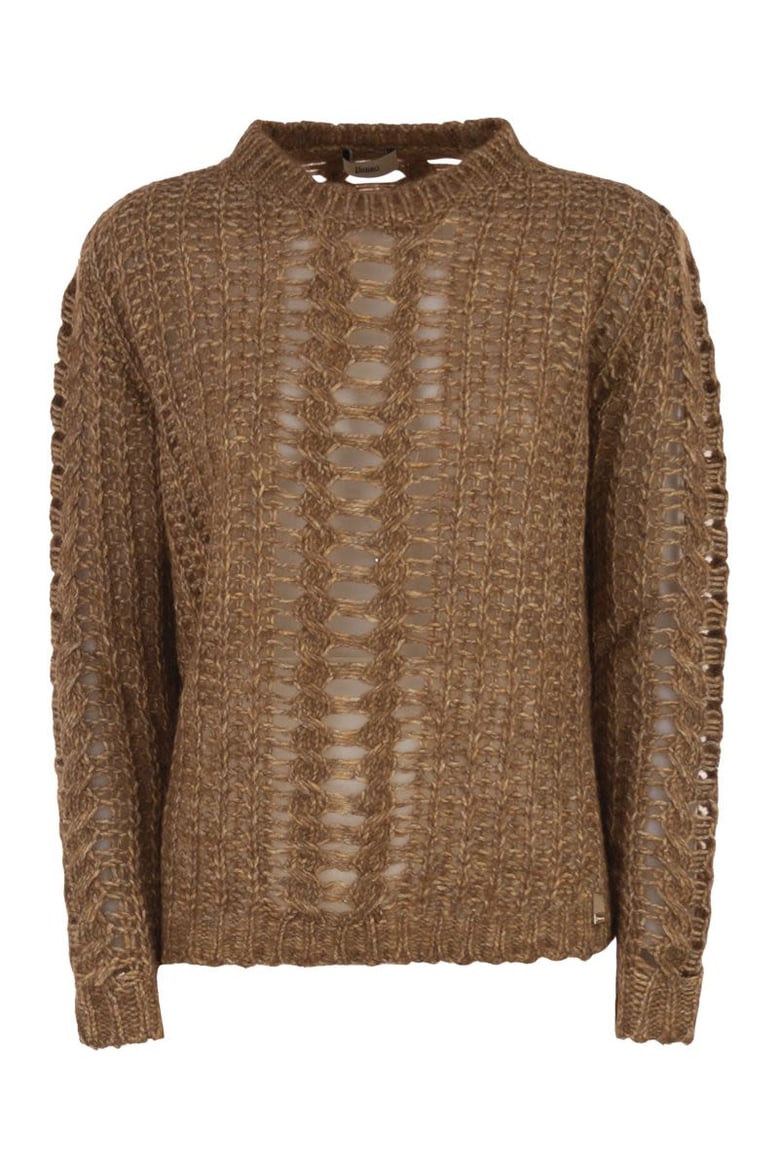 crew neck knitted jumper by Selfnex