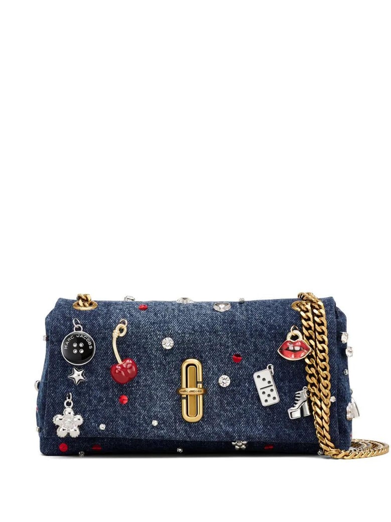 the dual chain mini bag denim mini bag by Selfnex