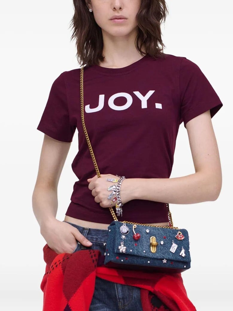 the dual chain mini bag denim mini bag by Selfnex