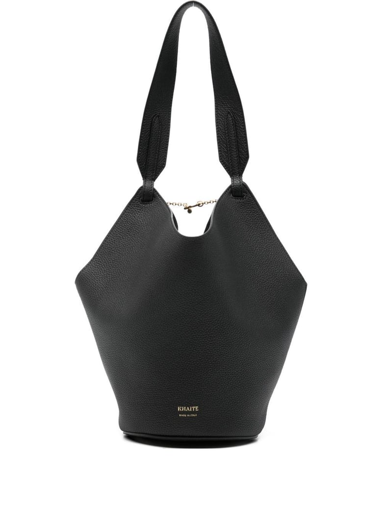 lotus mini leather bucket bag by Selfnex