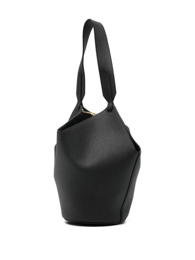 lotus mini leather bucket bag by Selfnex