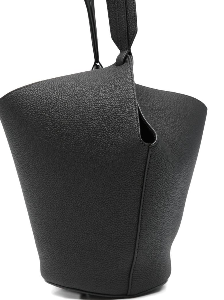 lotus mini leather bucket bag by Selfnex
