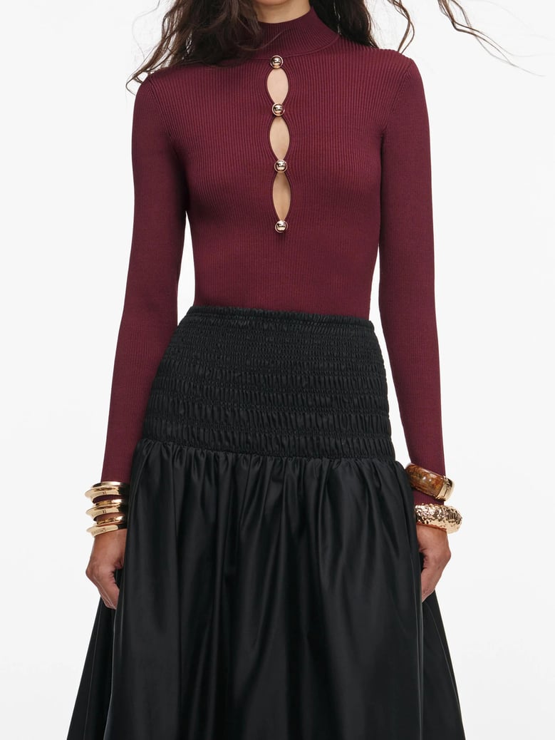 keyhole knit top by Selfnex