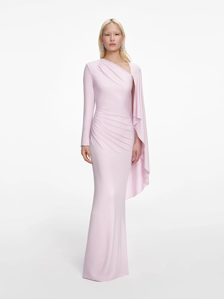 long draped jersey dress by Selfnex