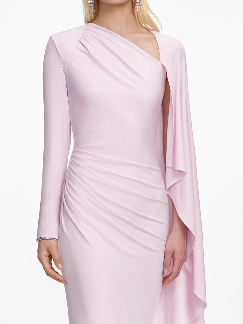 long draped jersey dress by Selfnex