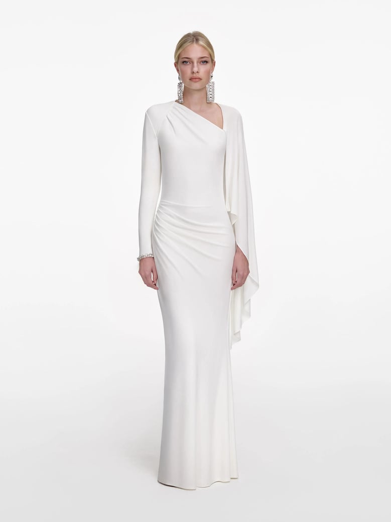 jersey drape maxi dress by Selfnex