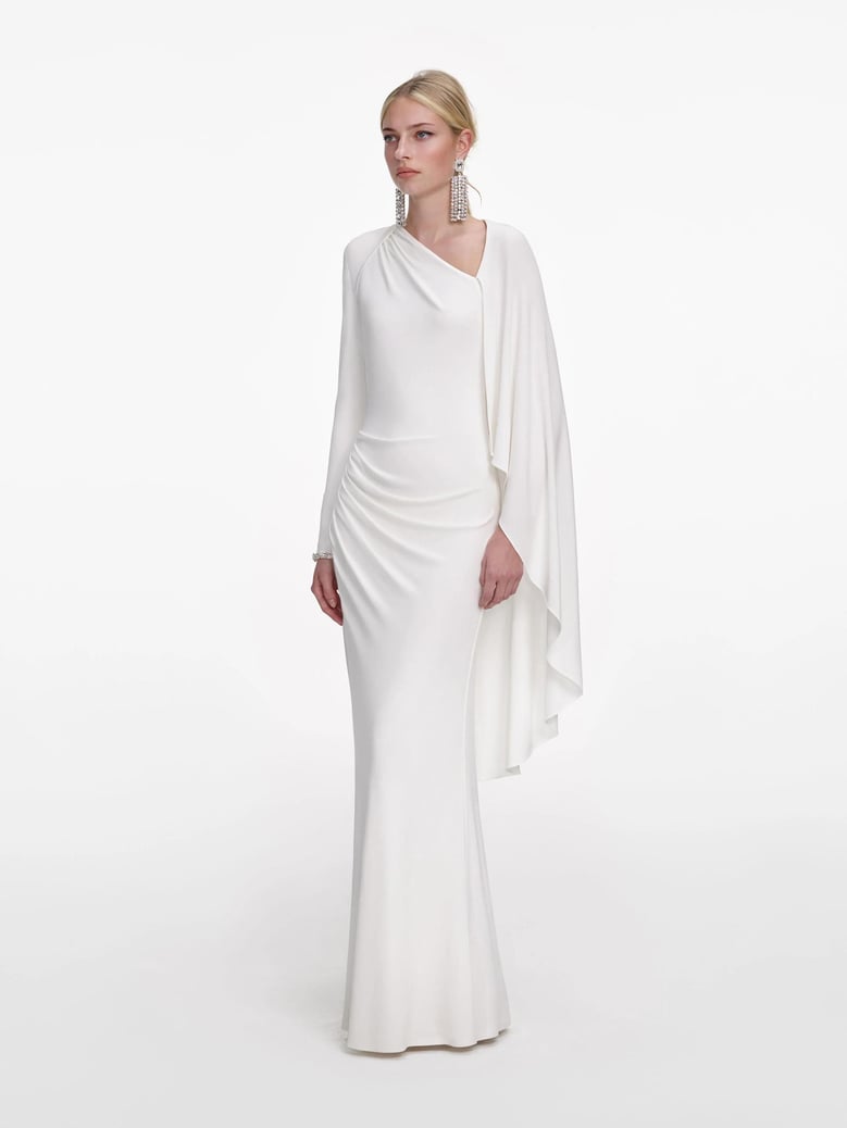jersey drape maxi dress by Selfnex