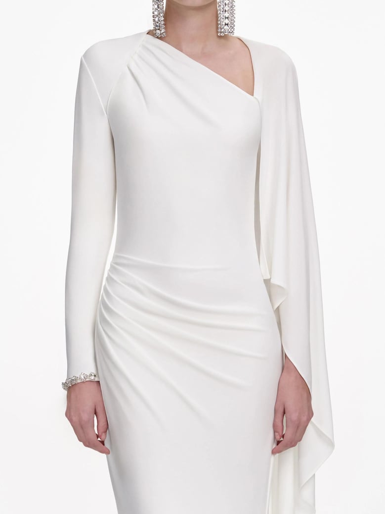 jersey drape maxi dress by Selfnex