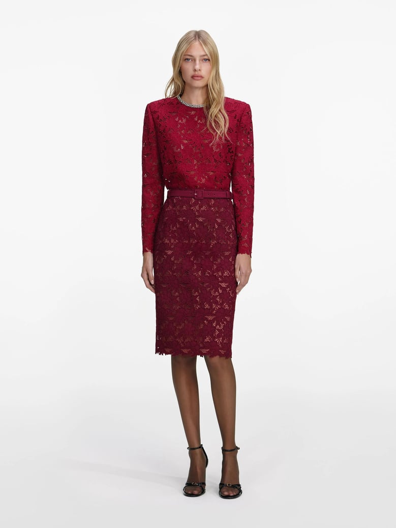 lace midi skirt by Selfnex