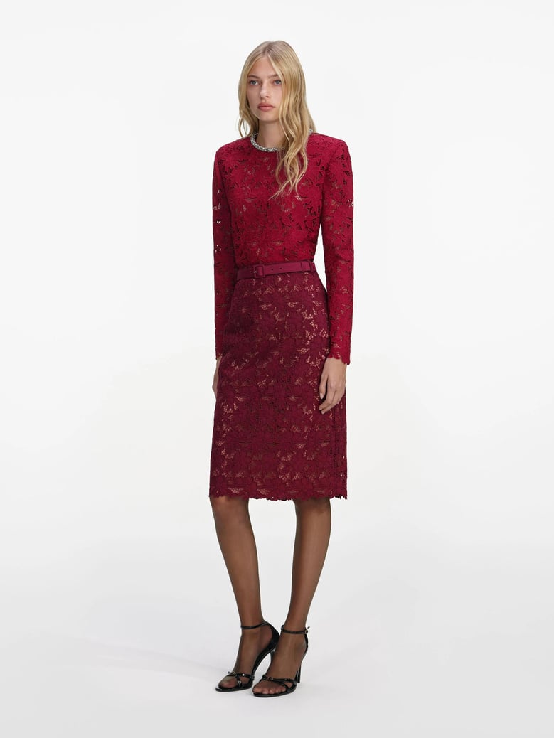 lace midi skirt by Selfnex
