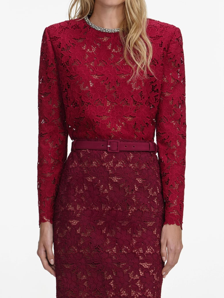 lace midi skirt by Selfnex