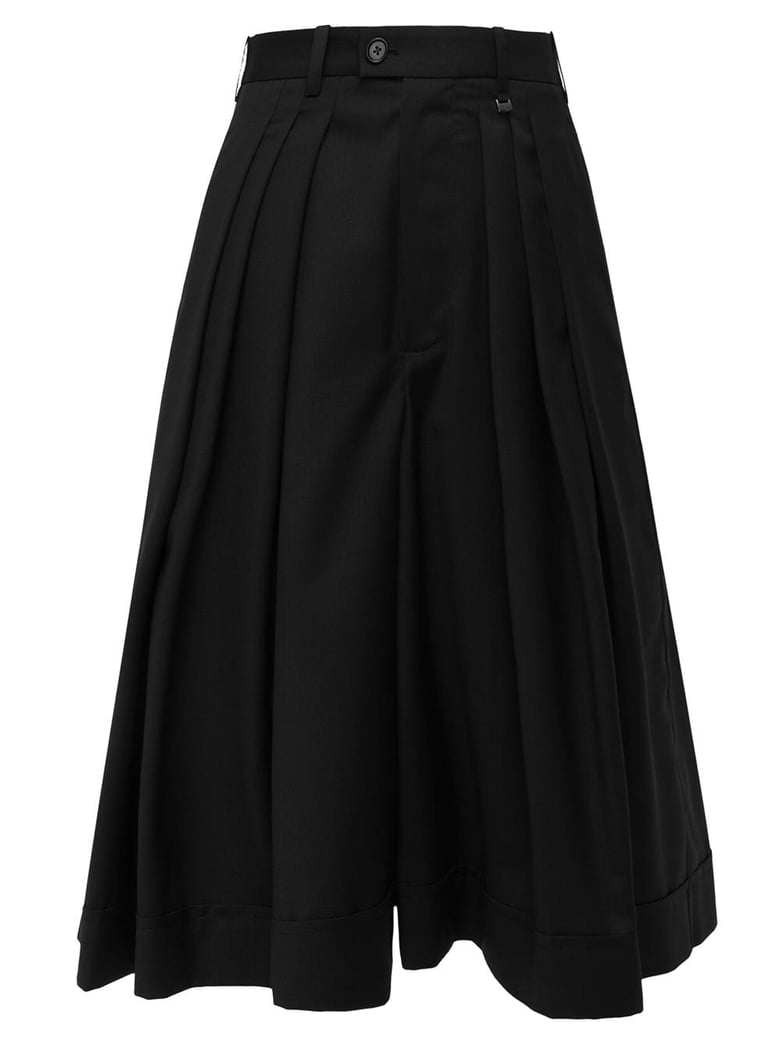 black virgin wool skirt by Selfnex