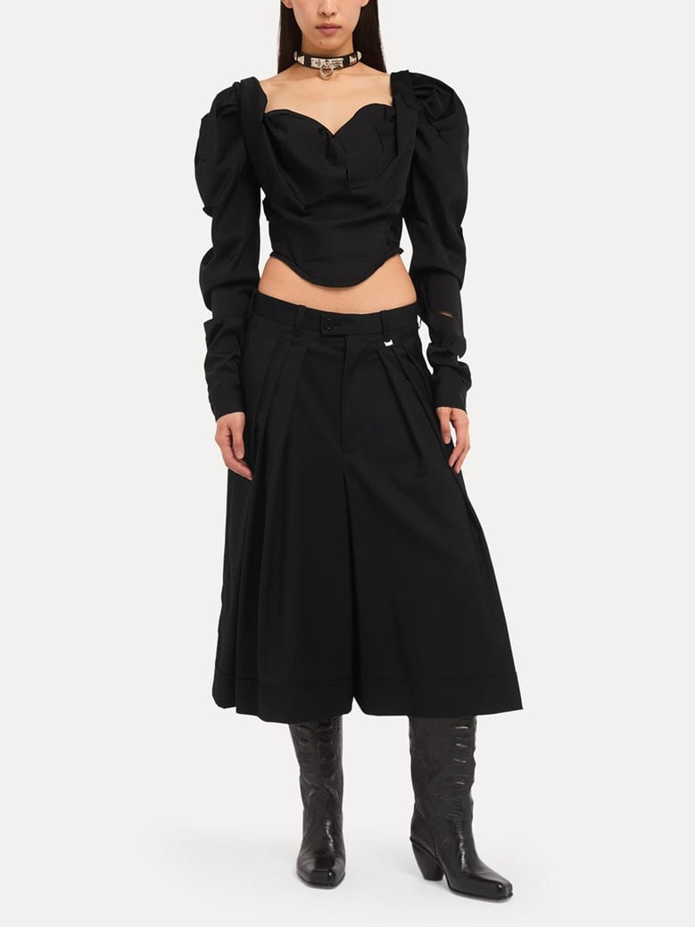 black virgin wool skirt by Selfnex