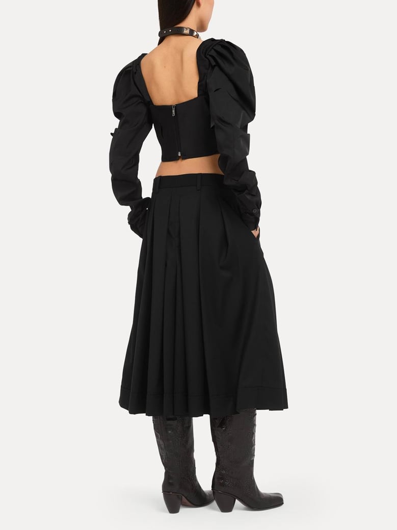 black virgin wool skirt by Selfnex