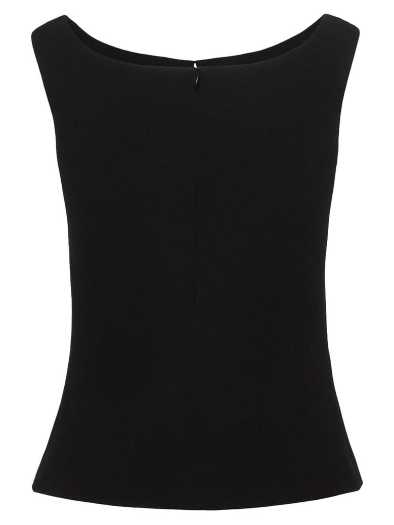 black viscose-blend top by Selfnex