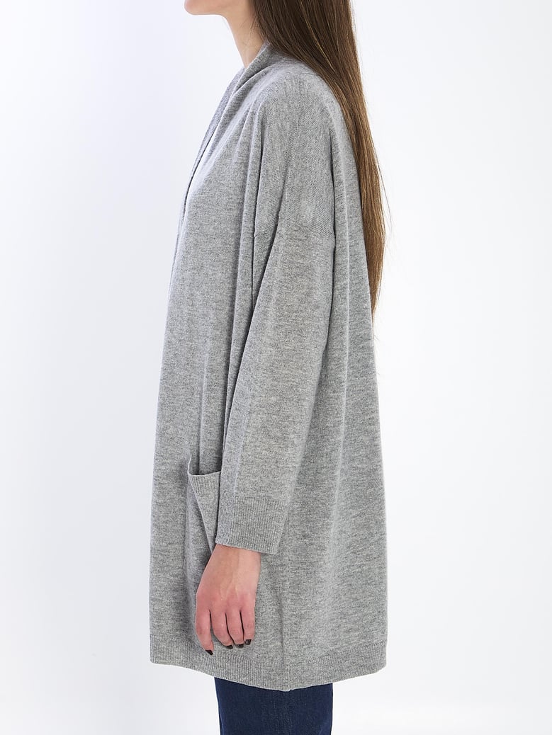 open cardigan in virgin wool and cashmere by Selfnex