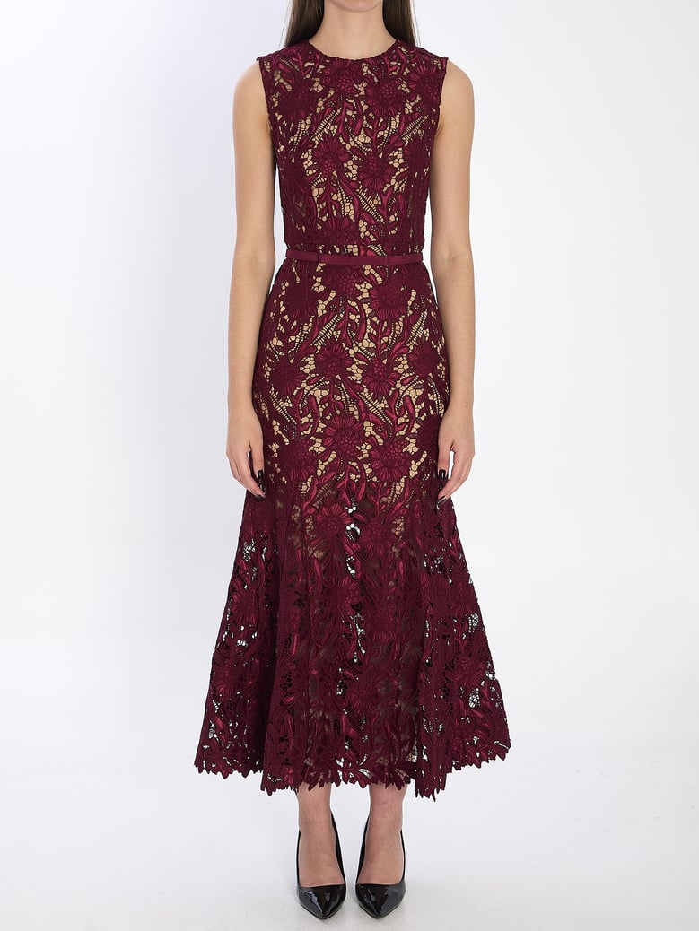 guipure lace midi dress by Selfnex