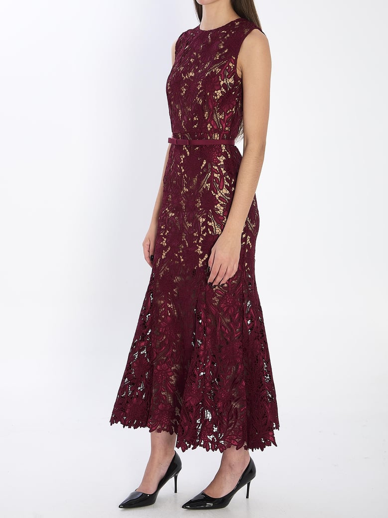 guipure lace midi dress by Selfnex