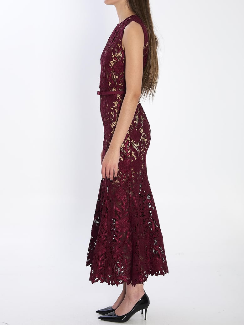 guipure lace midi dress by Selfnex