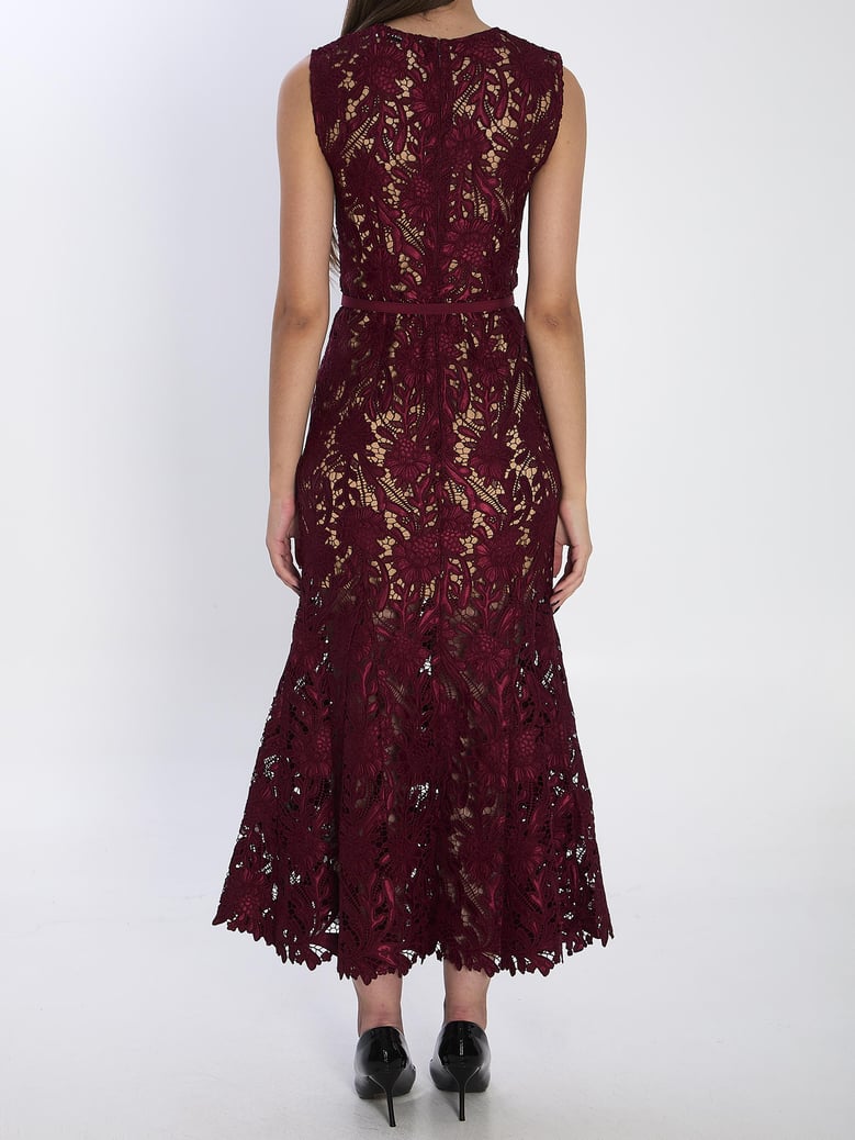 guipure lace midi dress by Selfnex