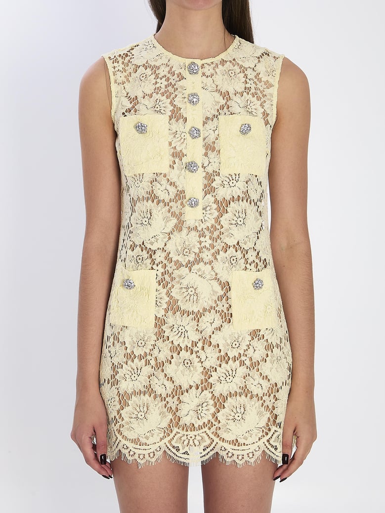 fine lace mini dress by Selfnex