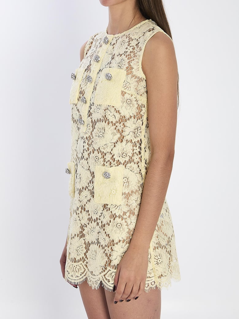 fine lace mini dress by Selfnex