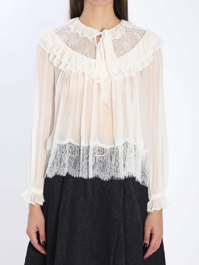 georgette lace blouse by Selfnex
