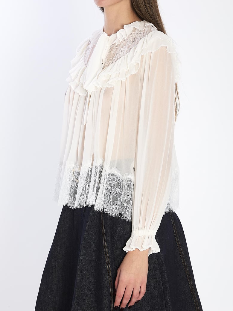 georgette lace blouse by Selfnex