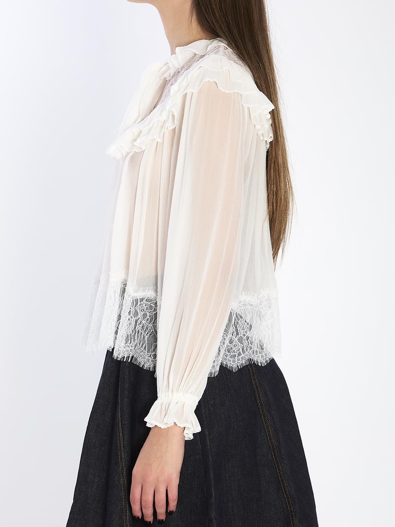 georgette lace blouse by Selfnex