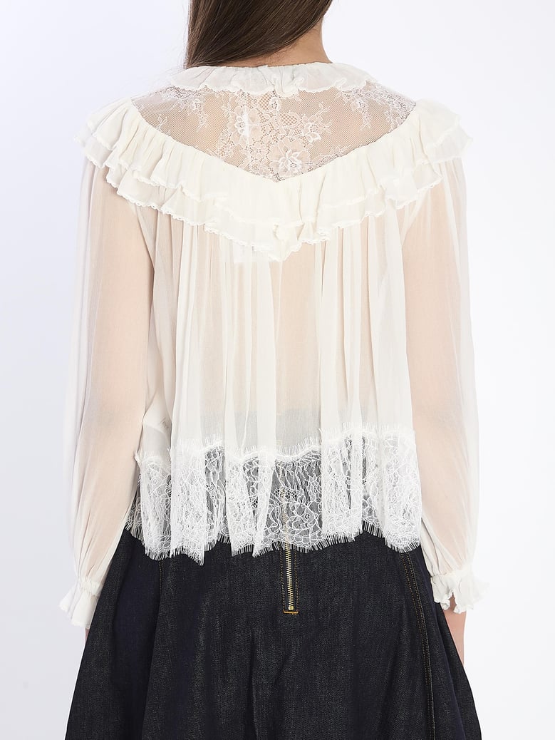 georgette lace blouse by Selfnex