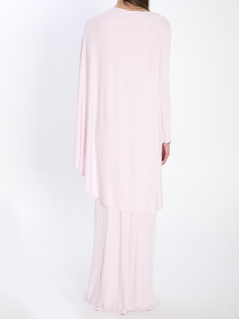 jersey drape midi dress by Selfnex