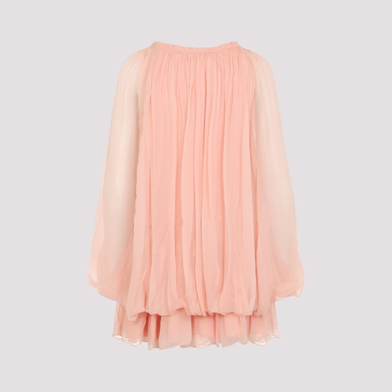 pink silk mini dress by Selfnex