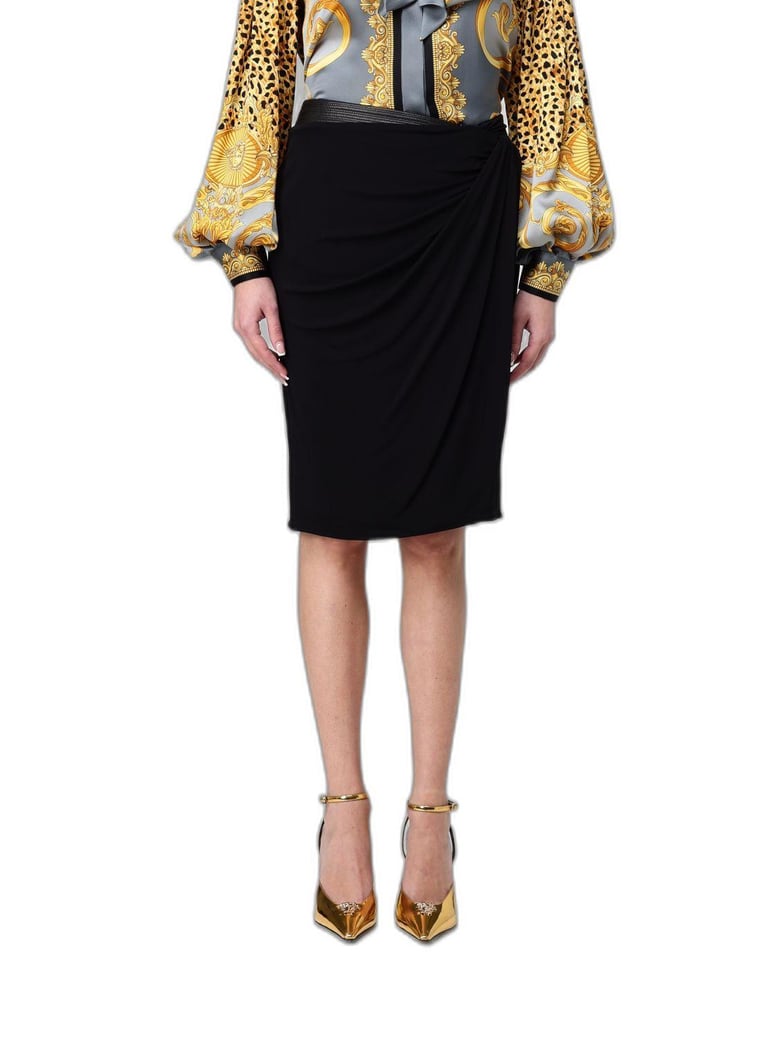 midi skirt with asymmetrical hemline by Selfnex