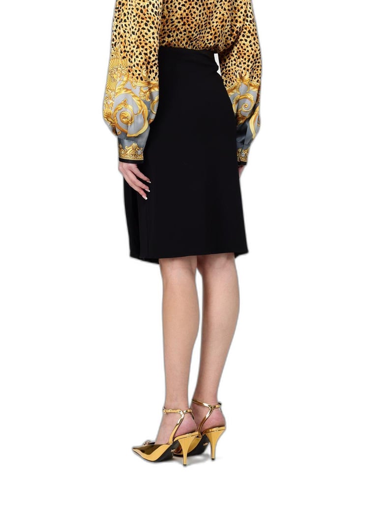 midi skirt with asymmetrical hemline by Selfnex