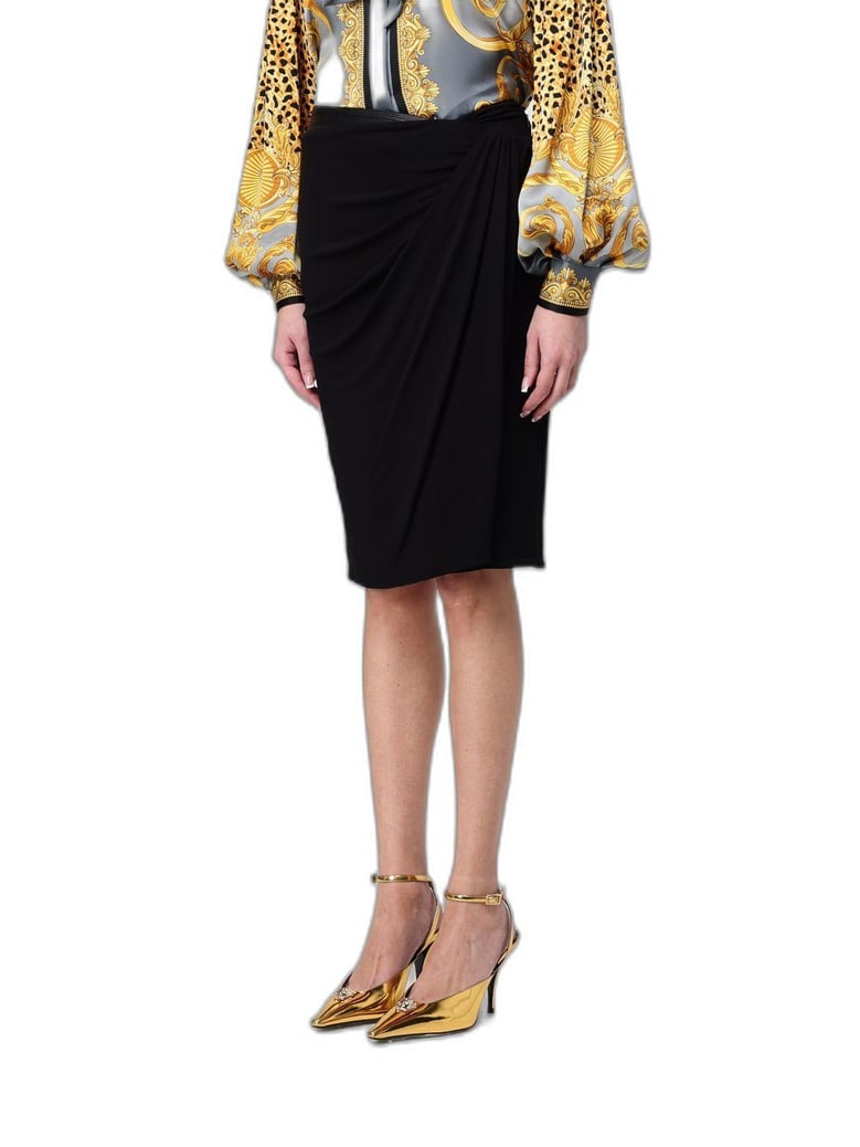 midi skirt with asymmetrical hemline by Selfnex