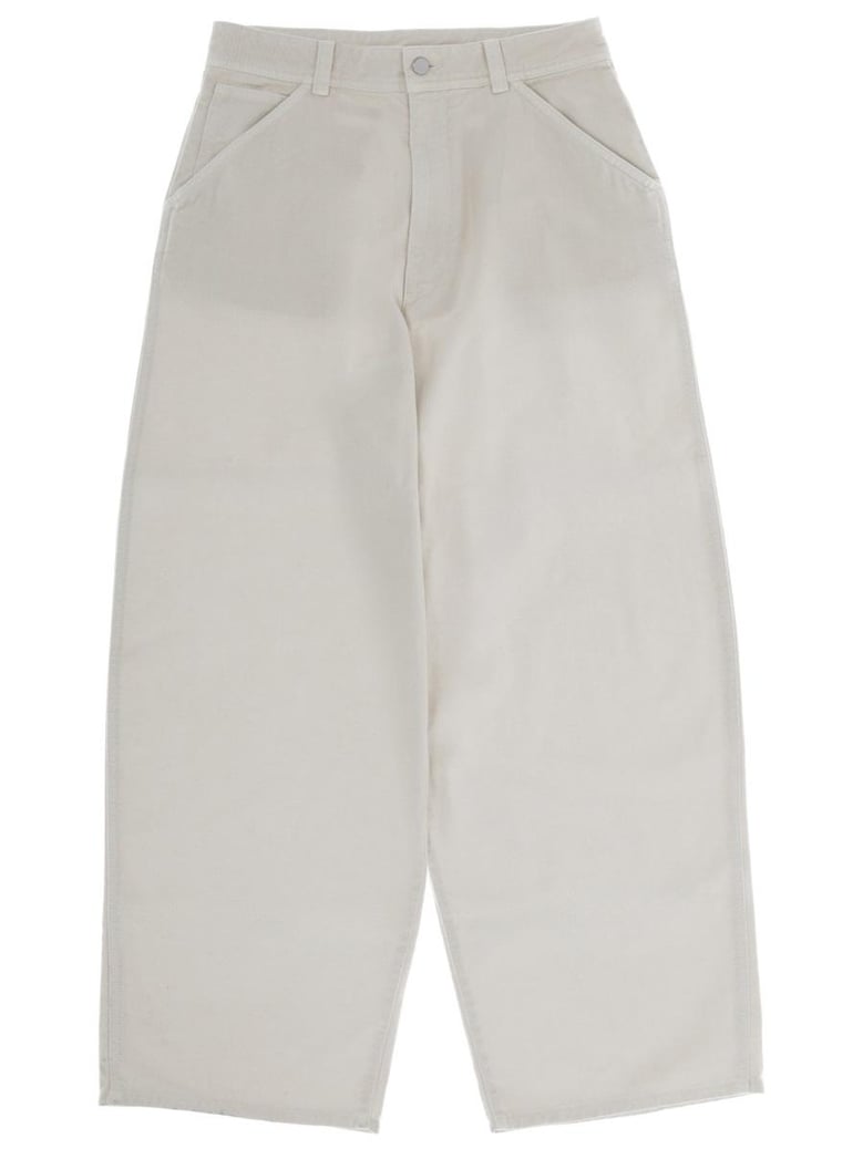 beige cotton trousers by Selfnex
