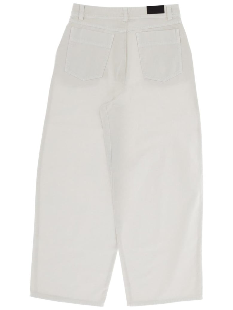 beige cotton trousers by Selfnex