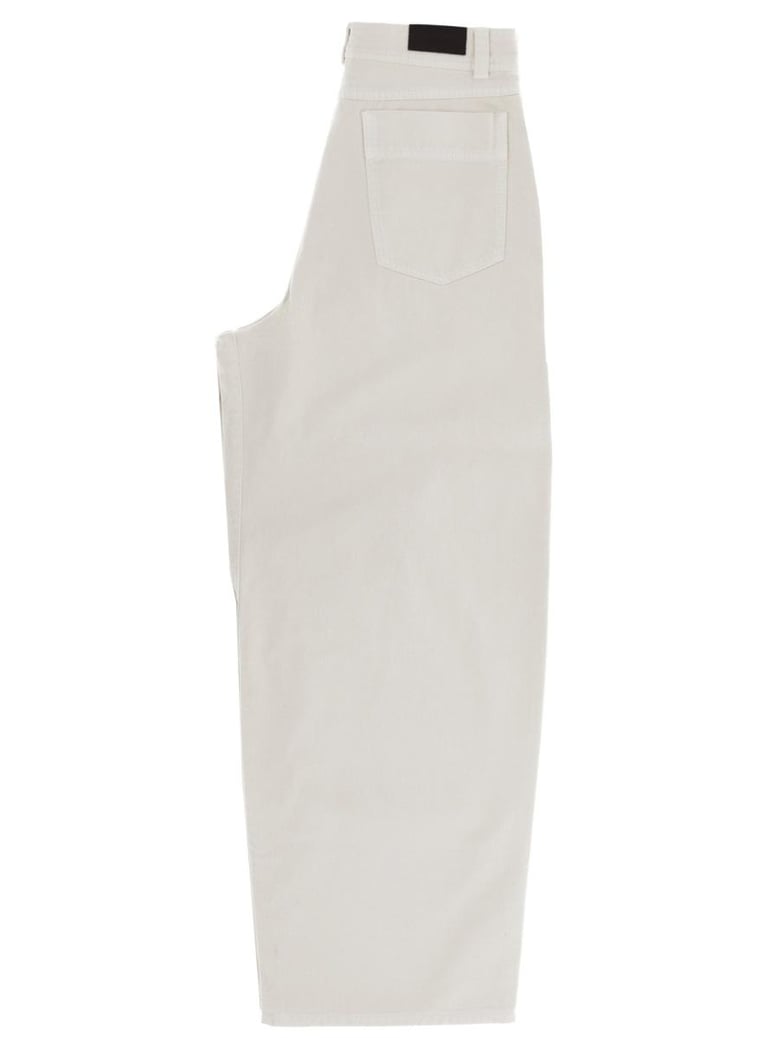 beige cotton trousers by Selfnex