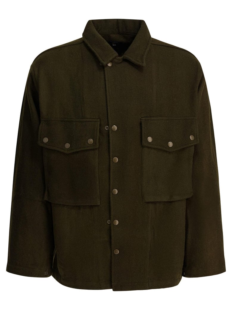 wool overshirt jacket by Selfnex