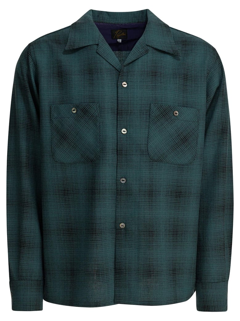 checked wool one-up shirt by Selfnex