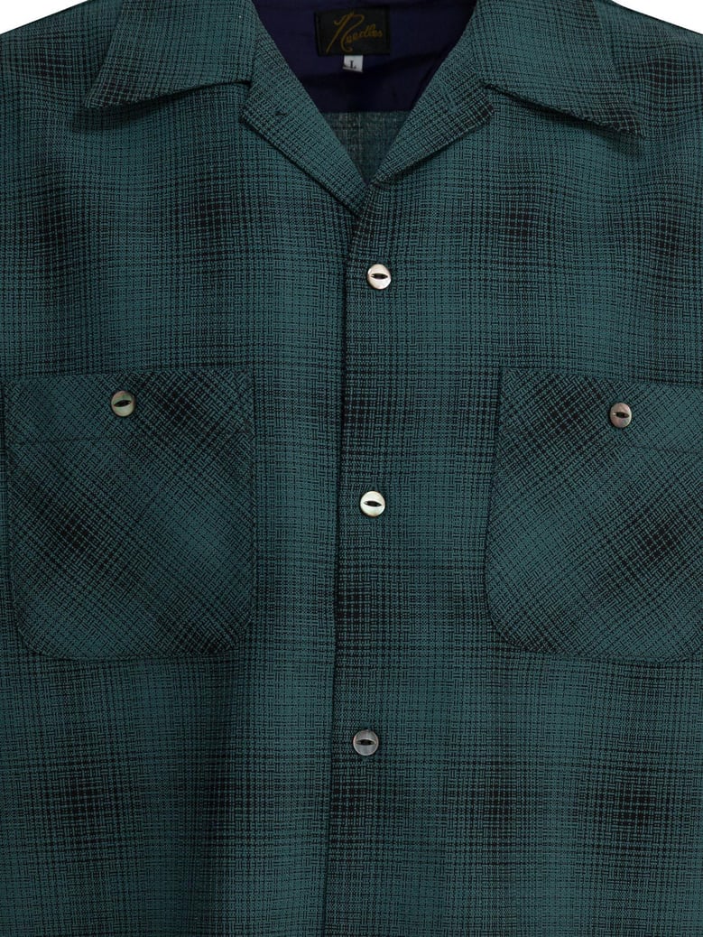 checked wool one-up shirt by Selfnex