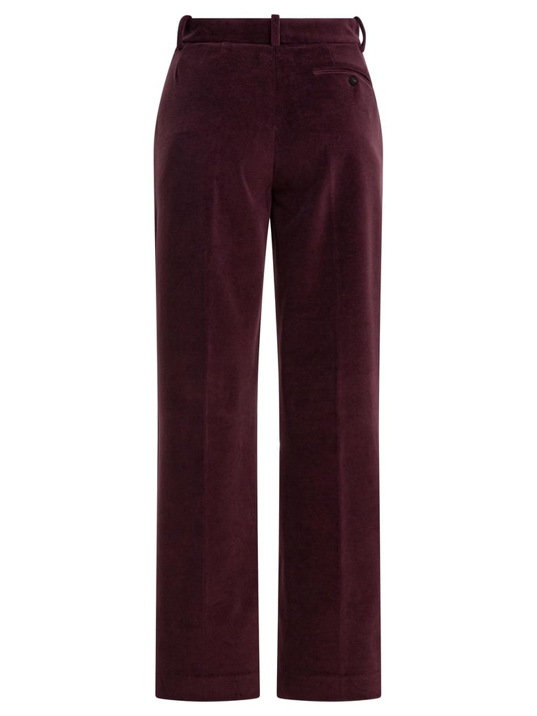 bordeaux cotton blend trousers by Selfnex