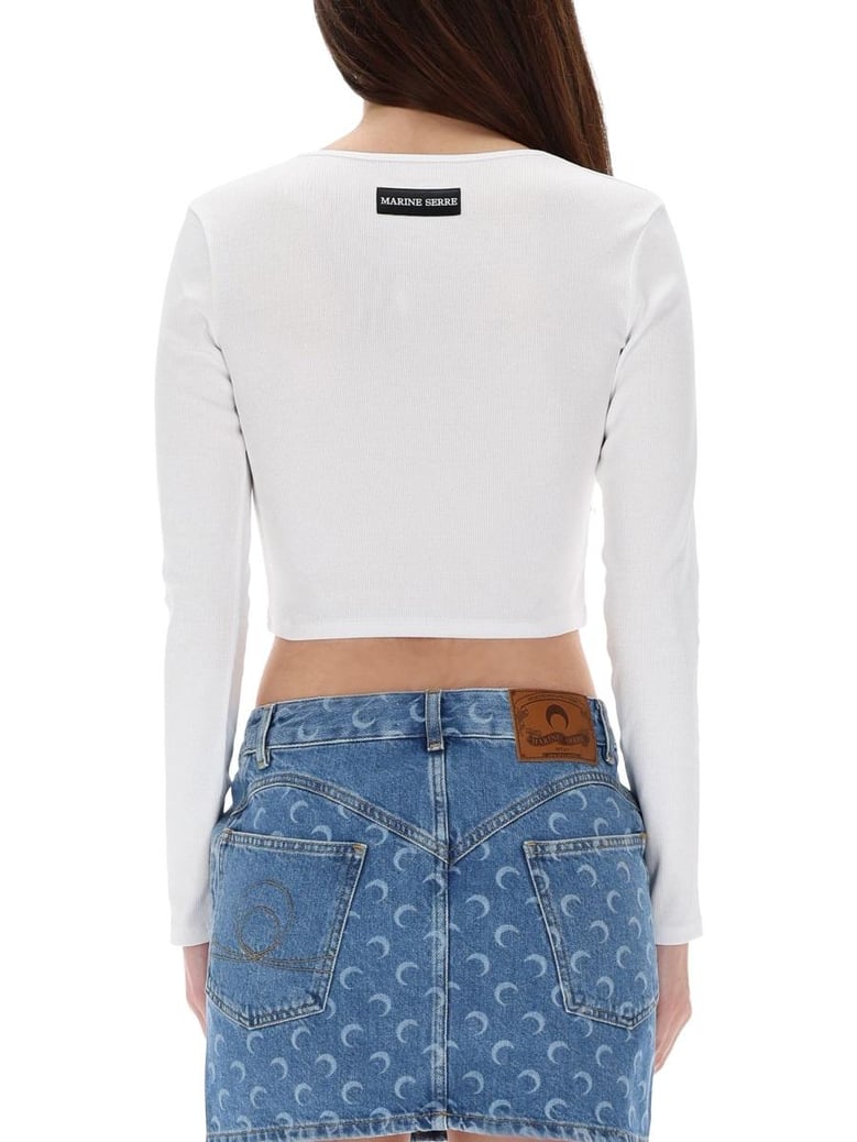 white cotton blend t-shirt by Selfnex