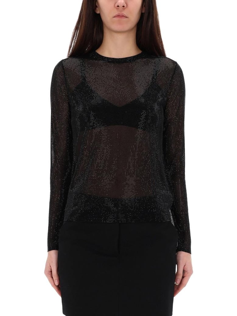 black recycled viscose top by Selfnex