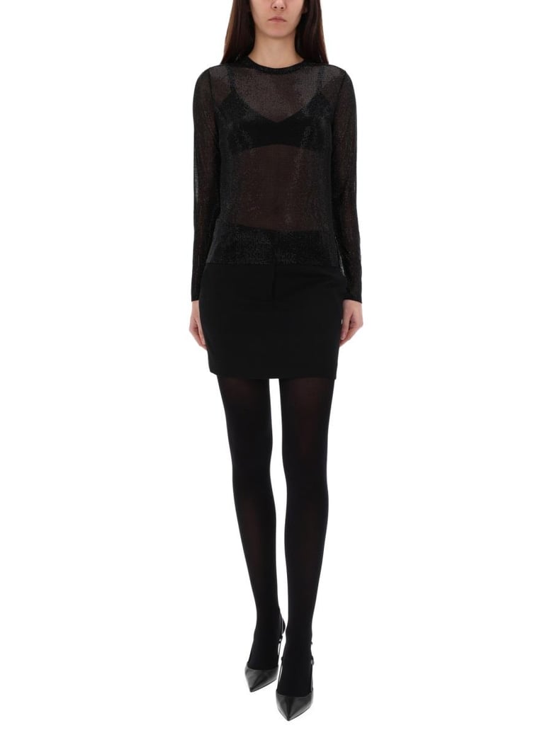 black recycled viscose top by Selfnex