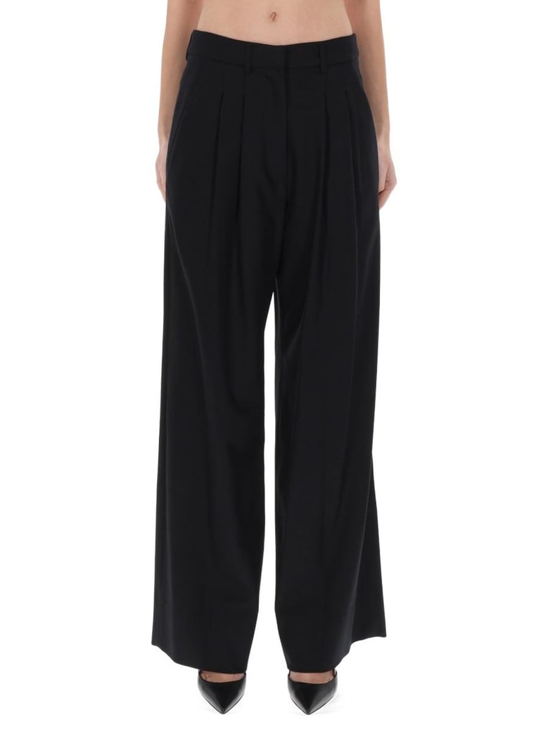 black wool cashmere trousers by Selfnex