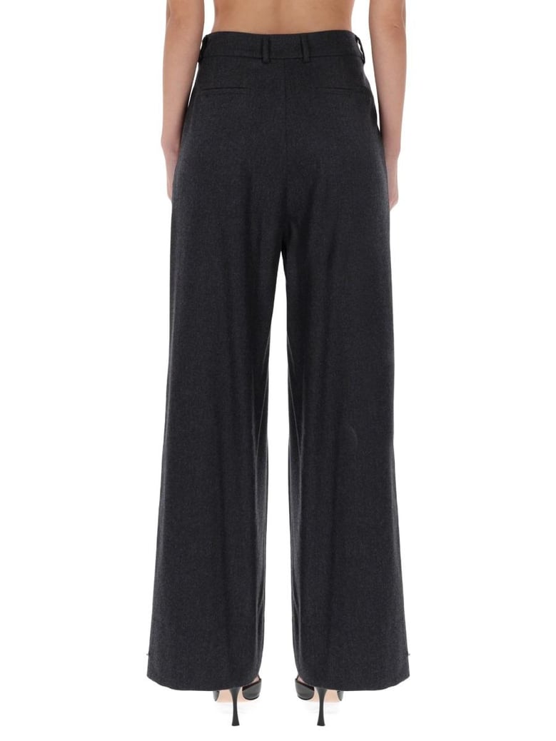 grey wool-cashmere trousers by Selfnex