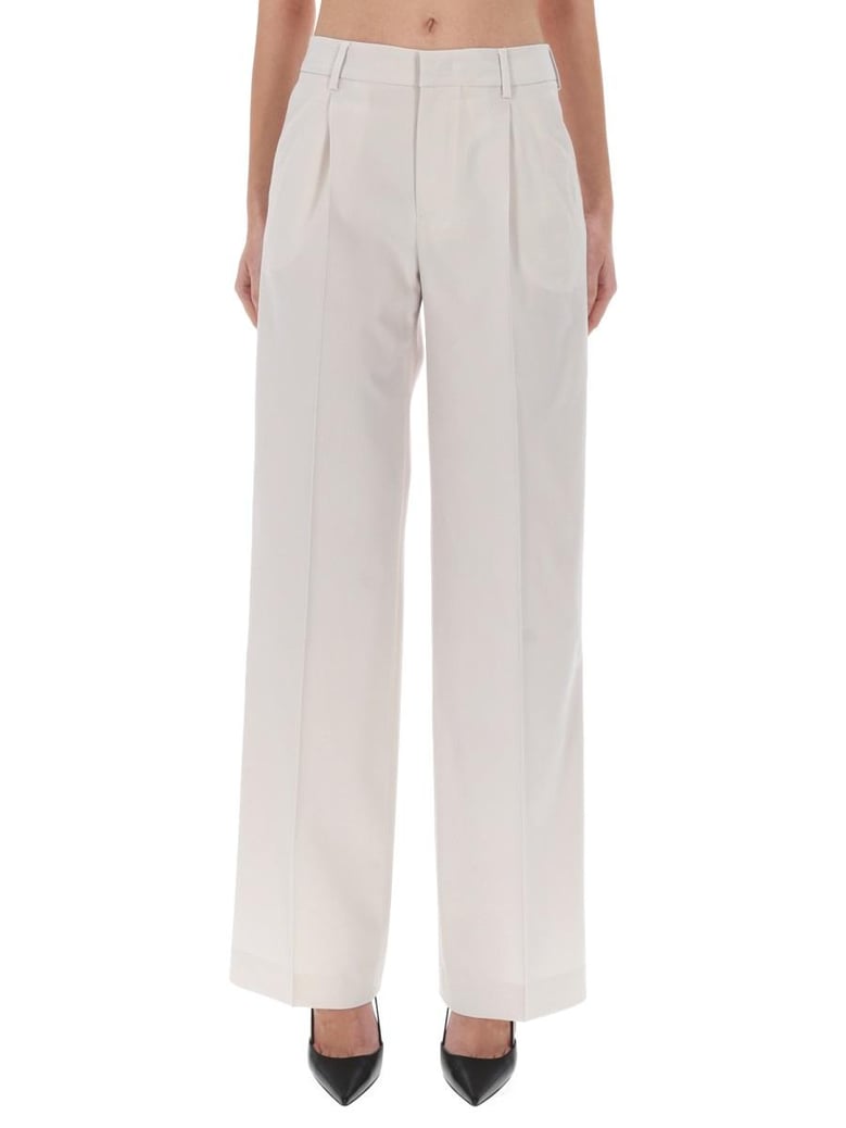 powder virgin wool trousers by Selfnex
