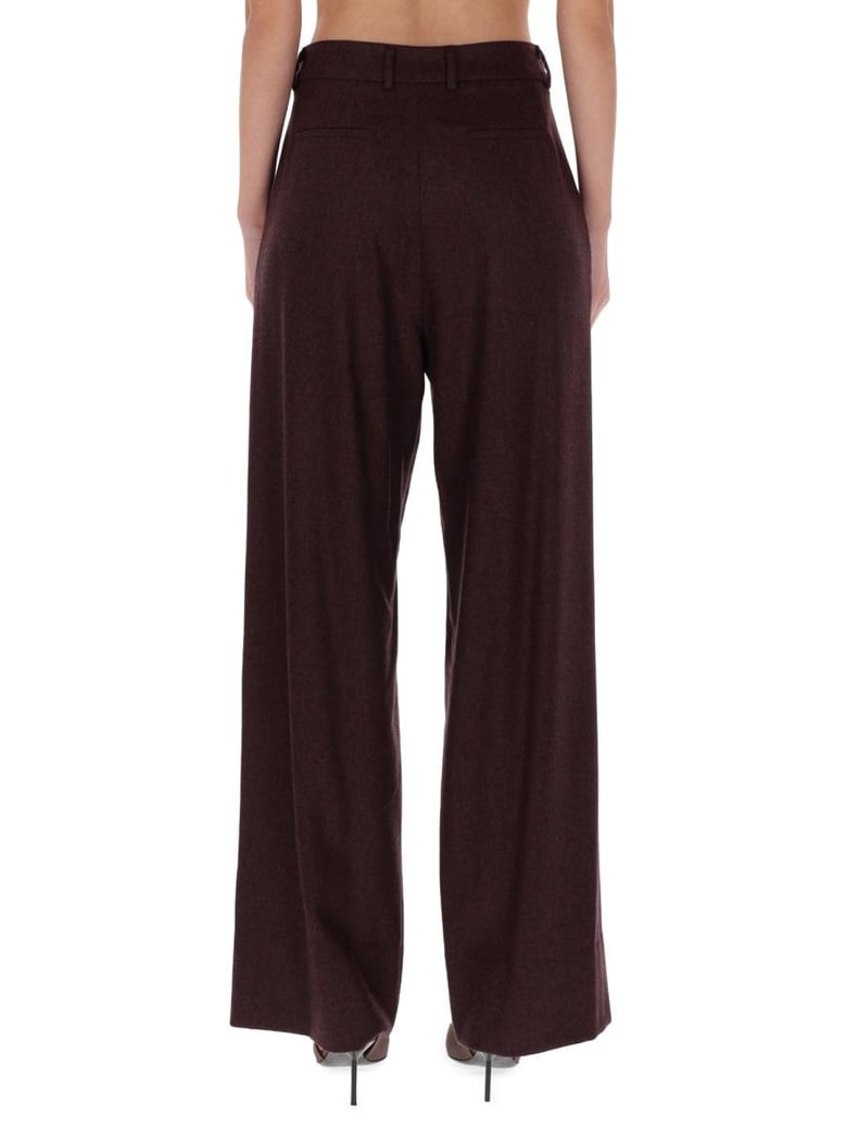 bordeaux virgin wool trousers by Selfnex